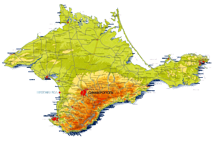 Карта крыма шаблон распечатать