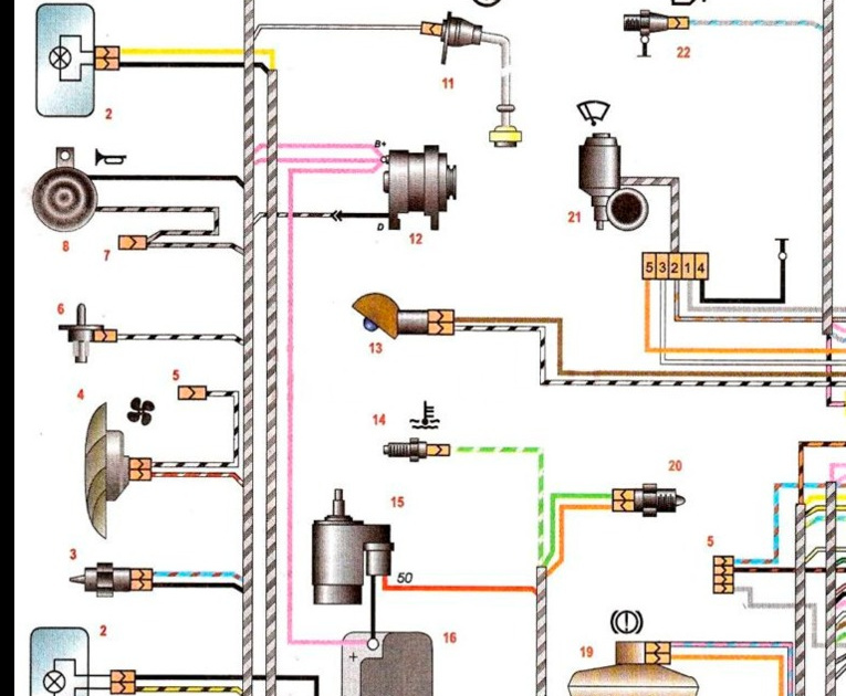 Ваз 21114 схема электрическая