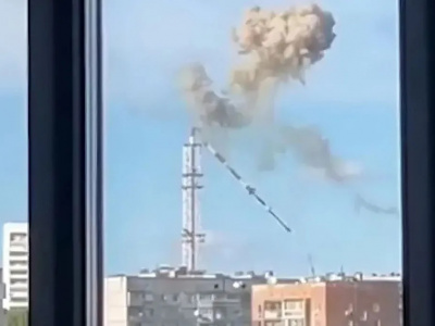 В Харькове после удара обрушилась телебашня