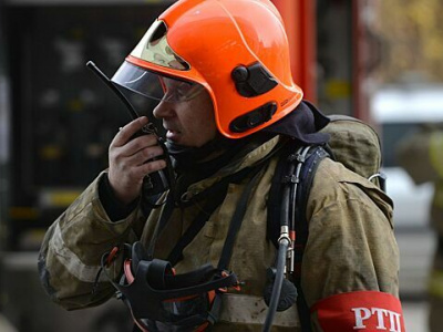 Мощный пожар в Барнауле попал на видео